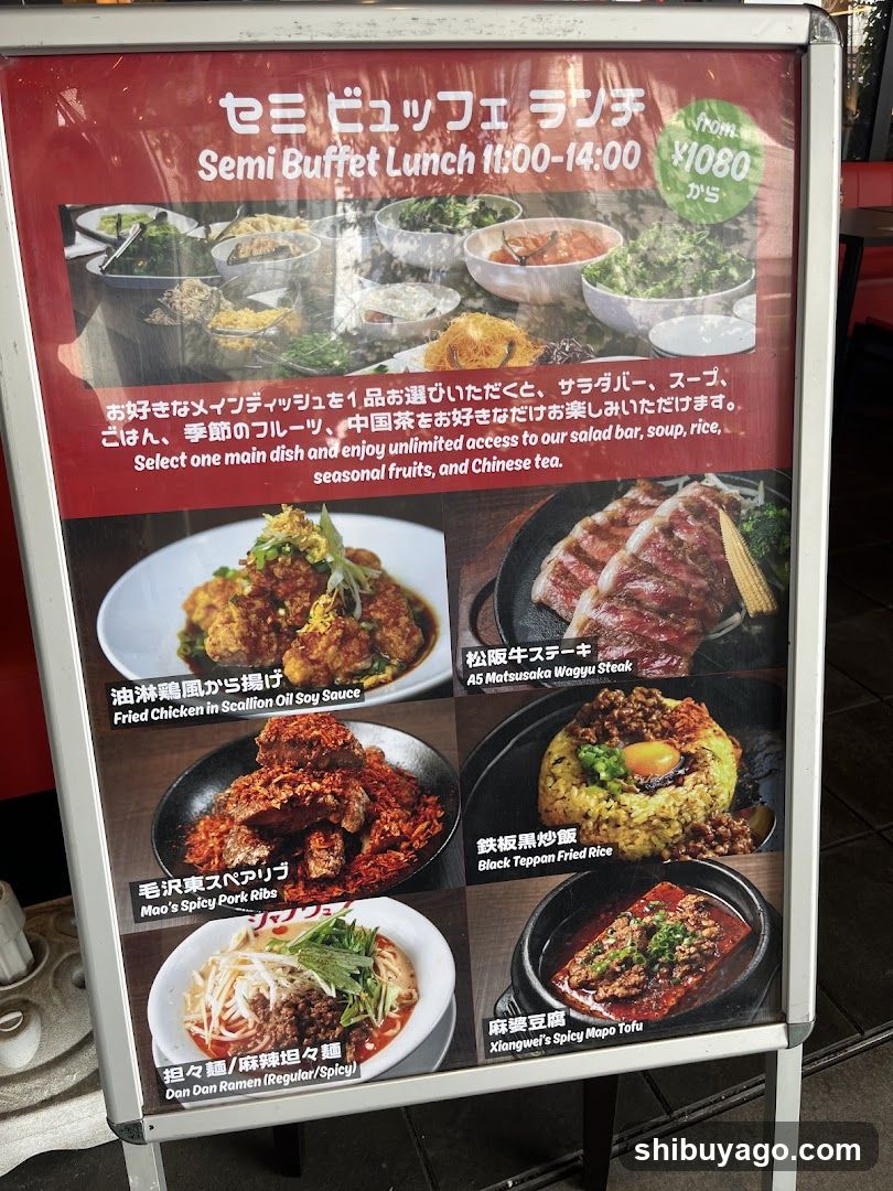 Semi Buffet Lunch Menu Board