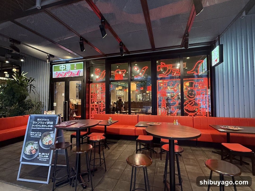 Restaurant Interior with Red Booths and Menu Board