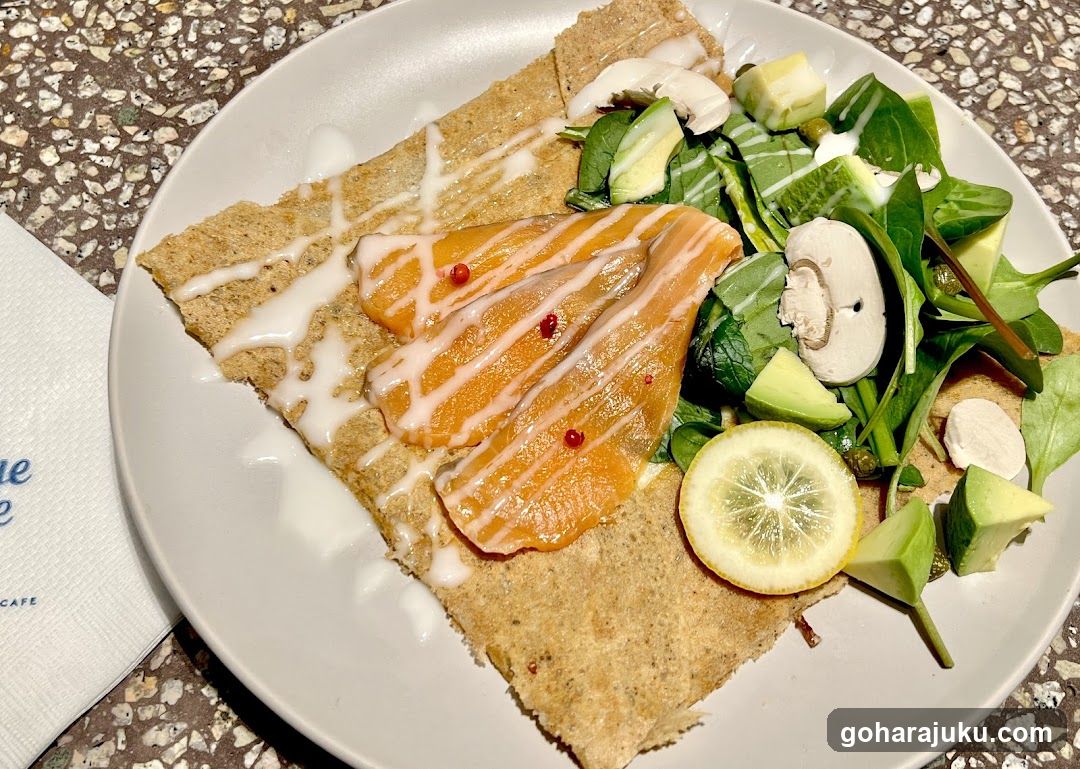 Salmon Crepe with Salad
