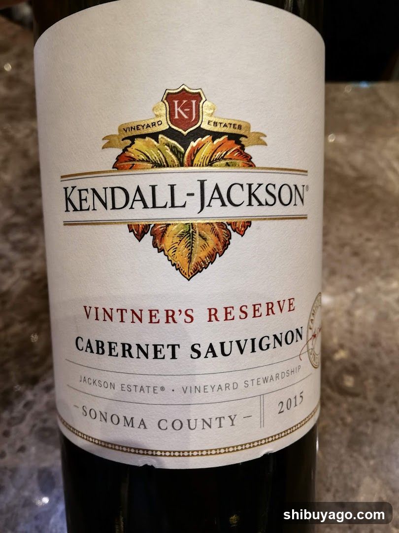 Kendall-Jackson Vintner's Reserve Cabernet Sauvignon Label