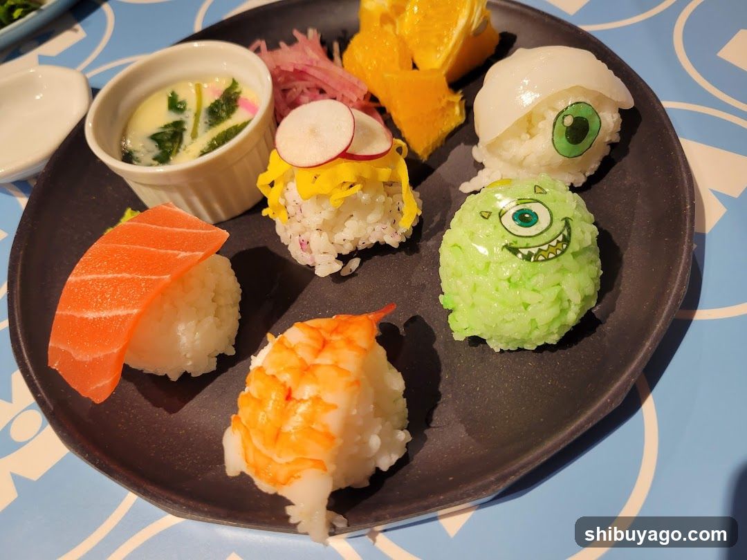 Monster-themed Sushi Platter