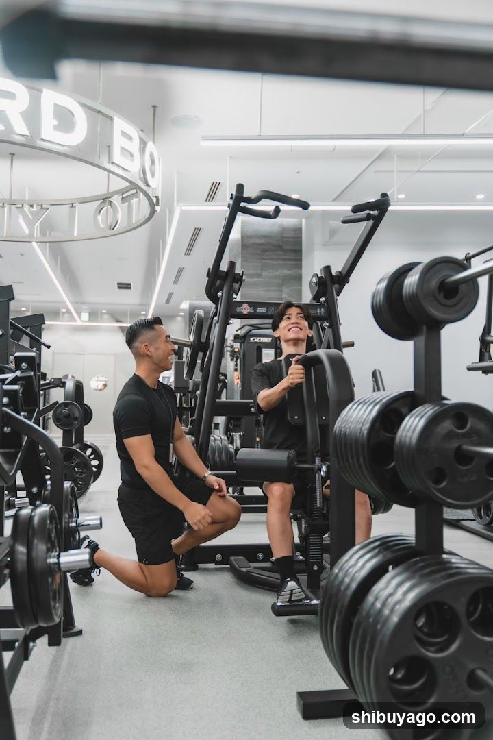 Gym Interior with Trainers
