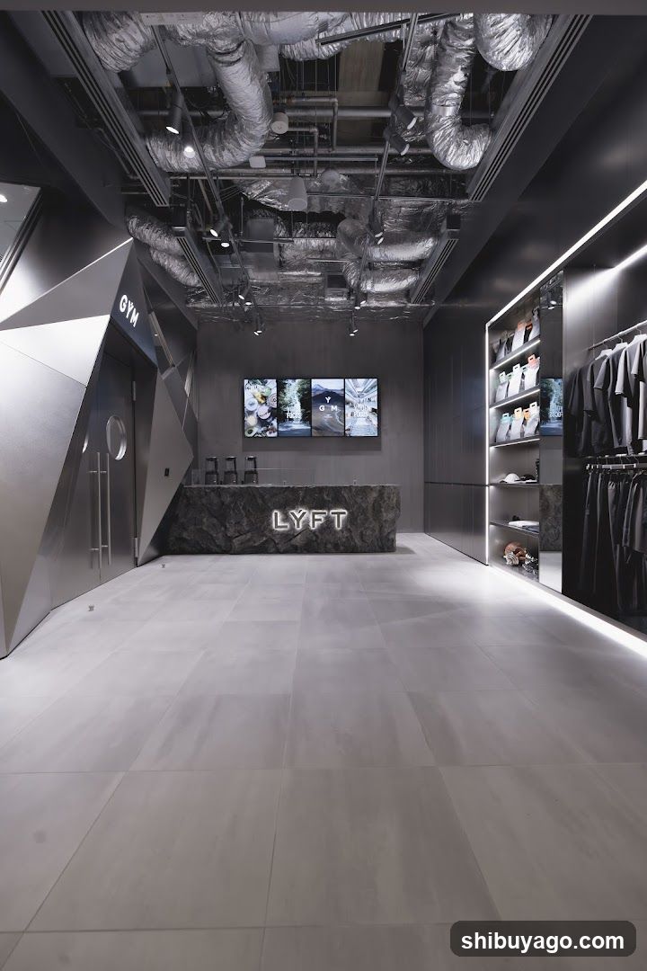Modern Interior Space with Industrial Design