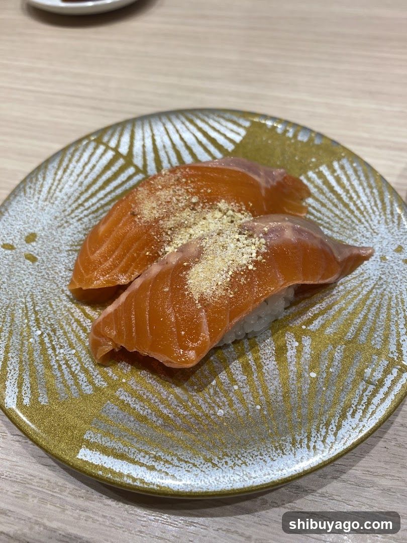 Salmon Sushi with Seasoning