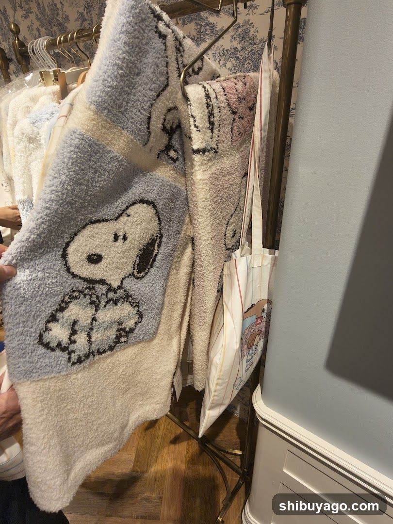 Snoopy Plush Blanket Display