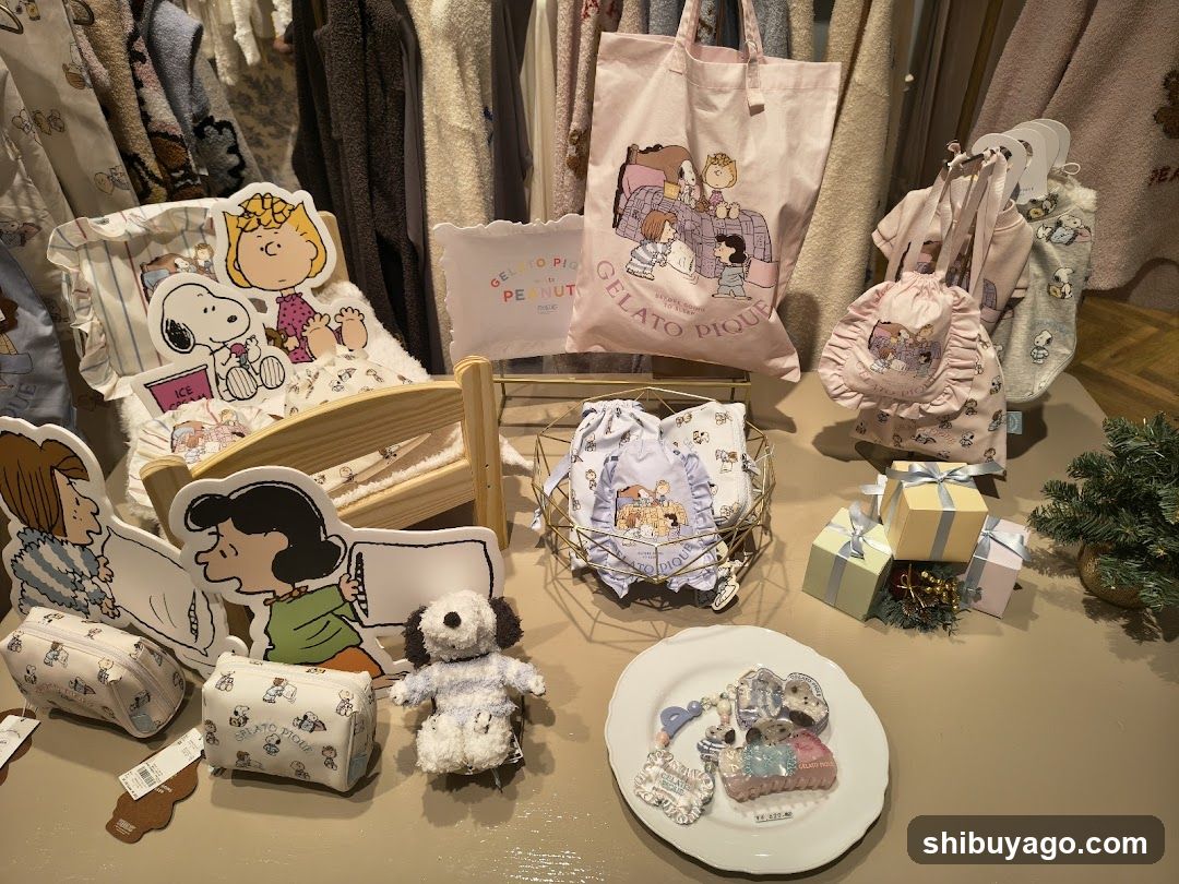 Peanuts merchandise display