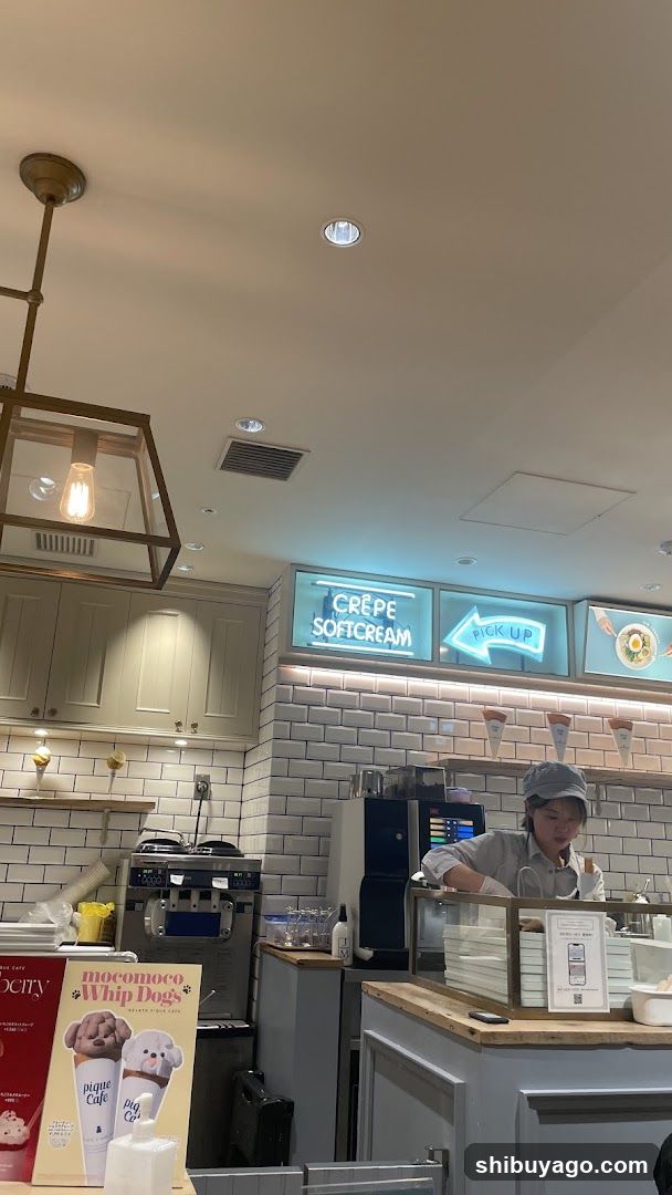 Crepes and Soft Cream Shop Interior