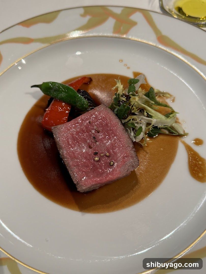 Fine Dining Plate with Steak and Sauce