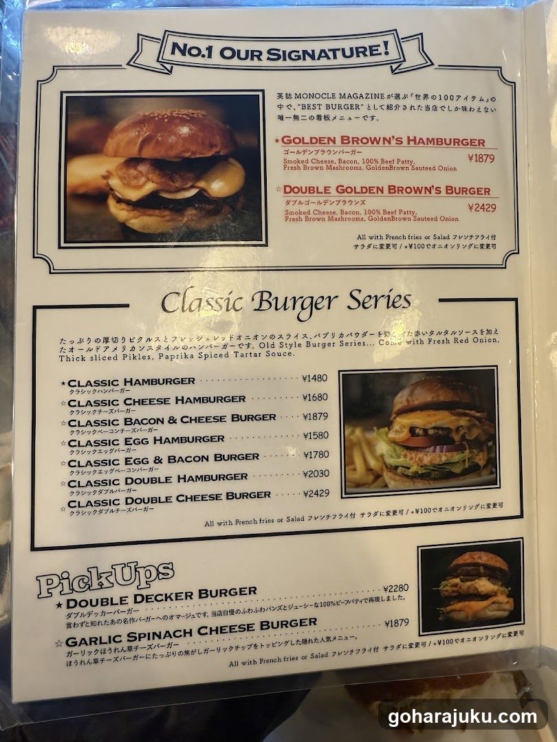 Burger Menu