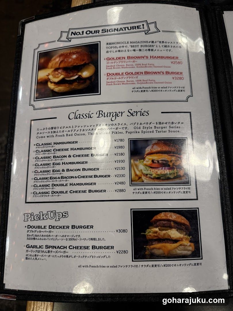 Burger Menu