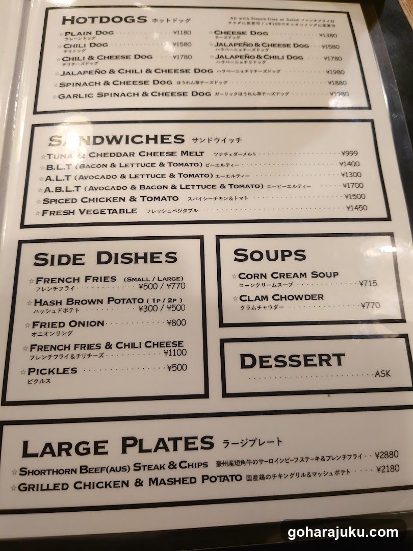 Dining Menu