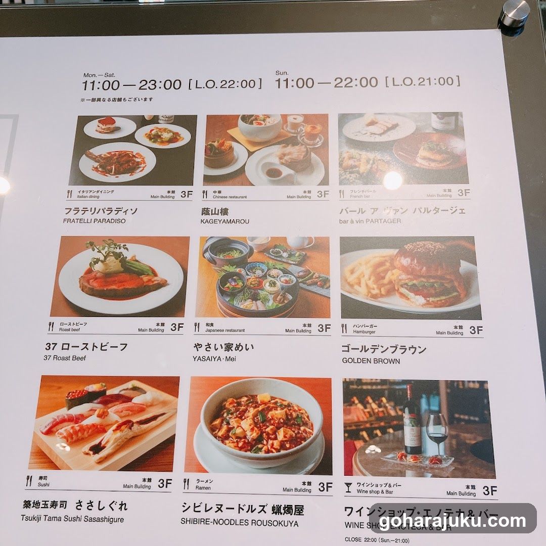 Restaurant Menu Display