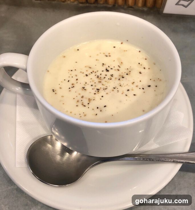 Creamy Soup in White Bowl