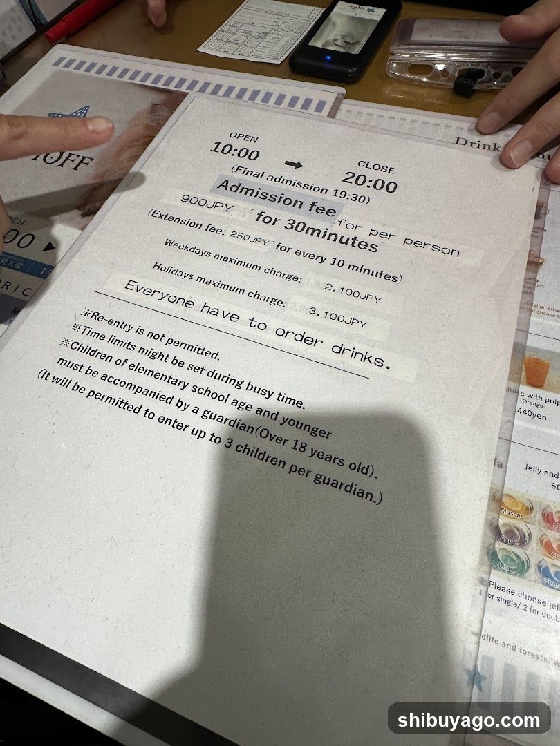 Admission Fee Notice