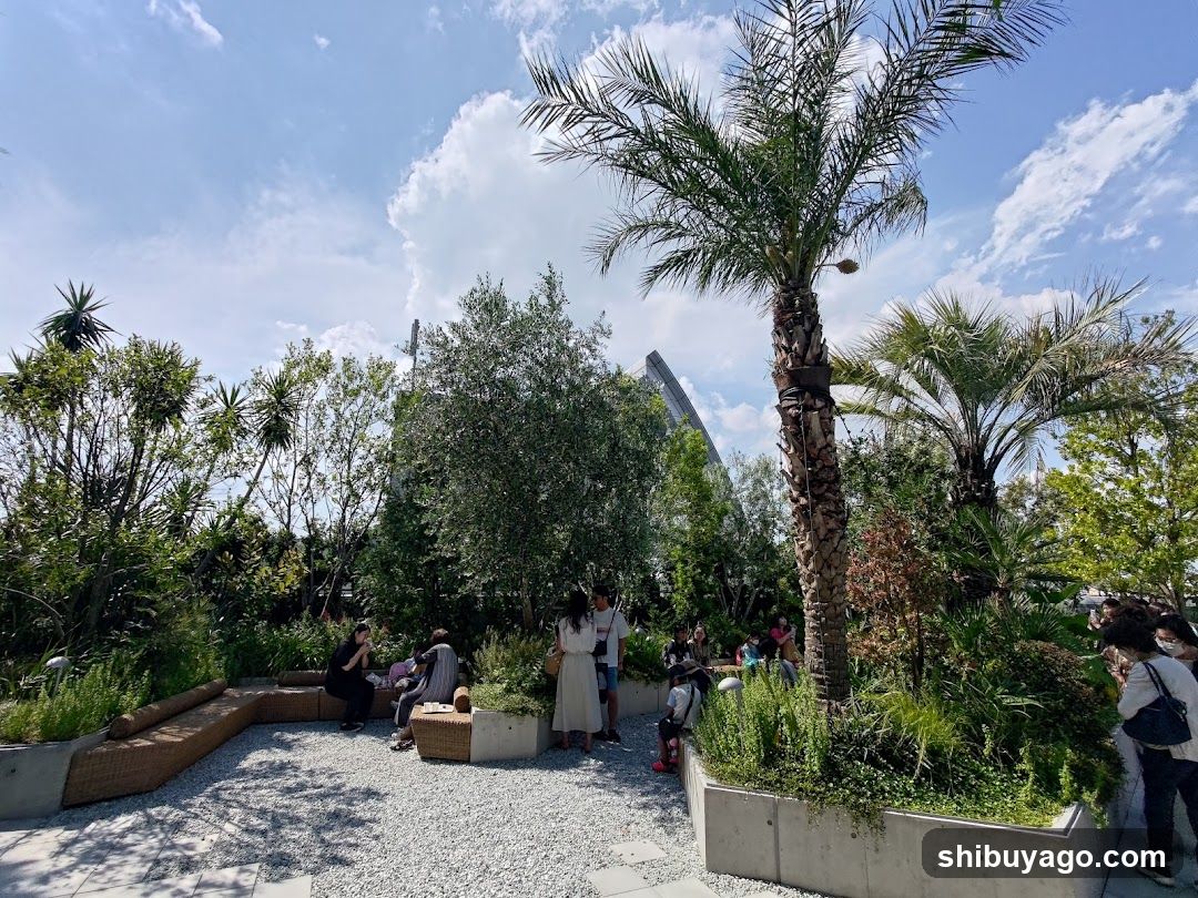 Garden Scene with People