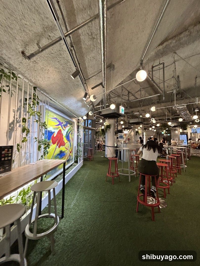 Interior of a modern bar or restaurant space