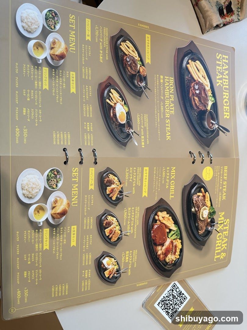 Hamburger Steak & Mix Grill Menu