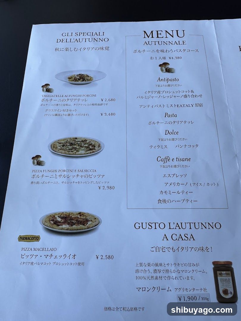 Autumn Menu Display