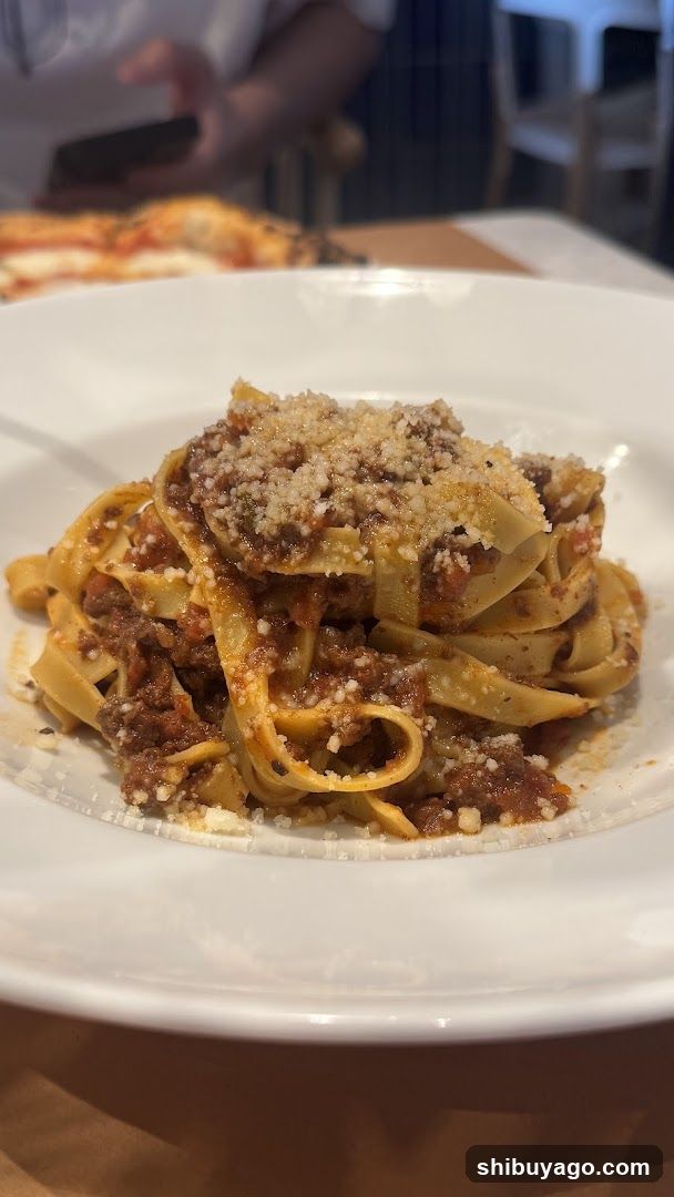 Pasta with Meat Sauce and Parmesan