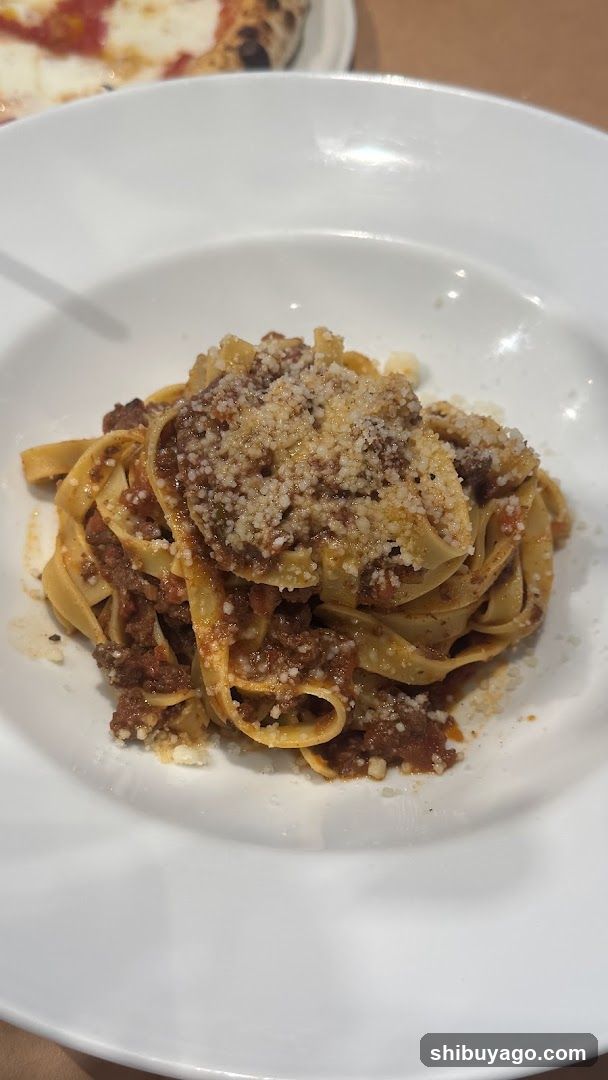 Pasta with Meat Sauce and Parmesan