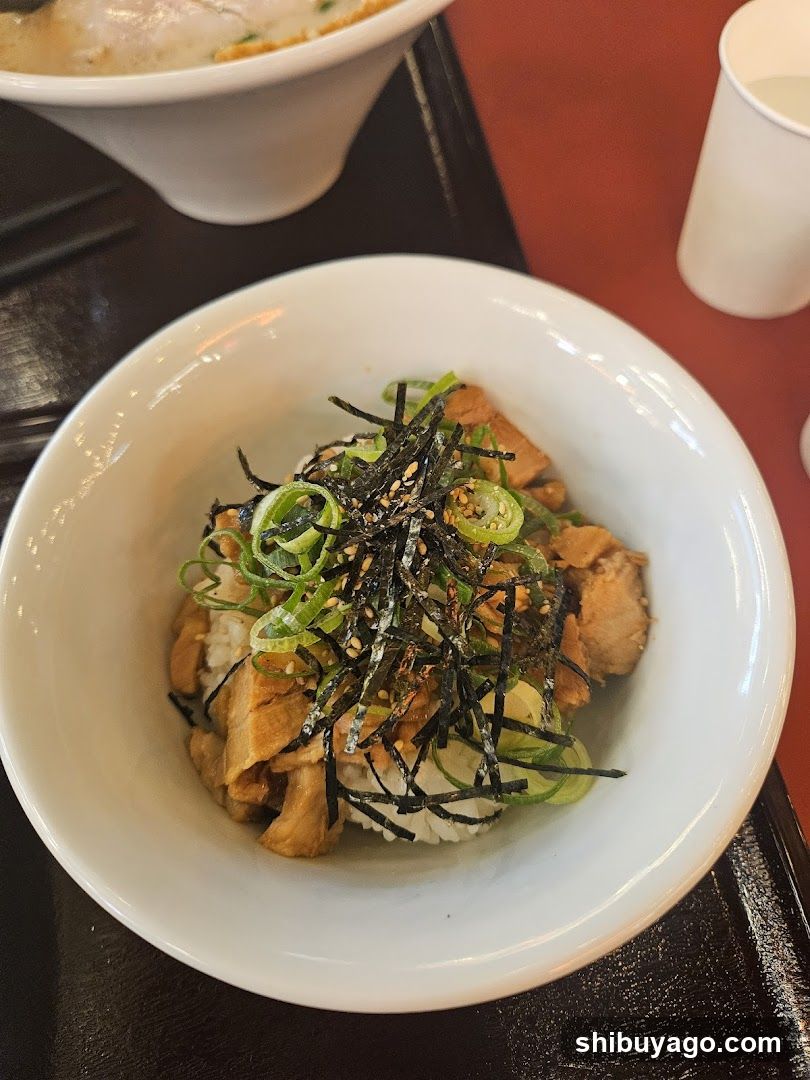 Japanese Rice Bowl with Tofu and Scallions
