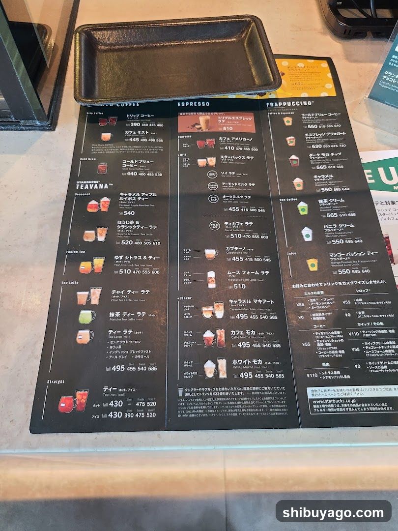 Teavana Menu