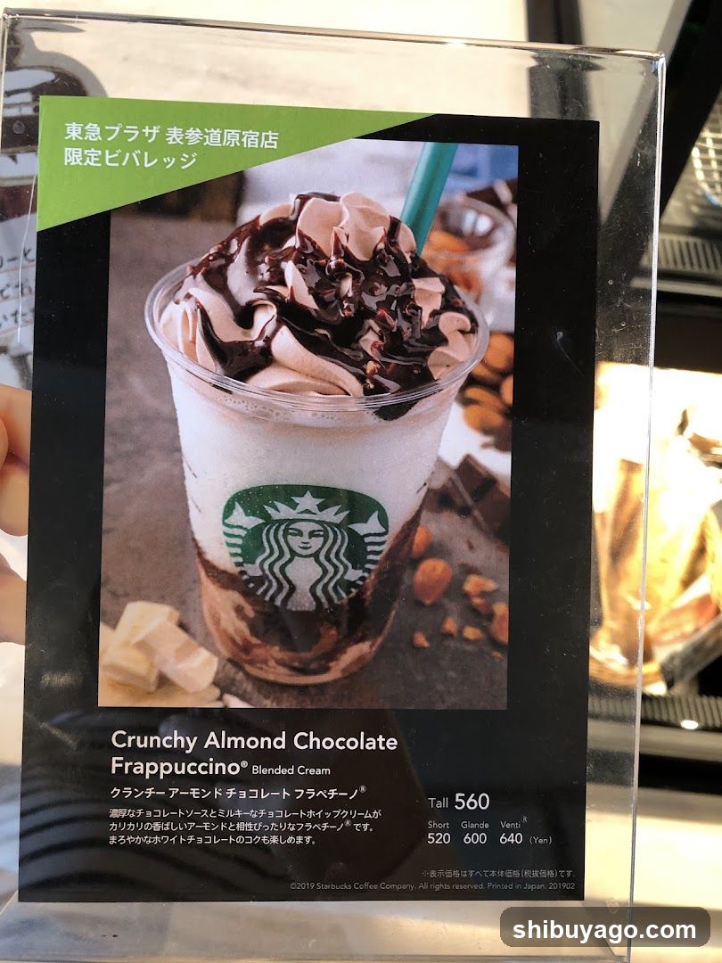 Starbucks Drink Menu Card