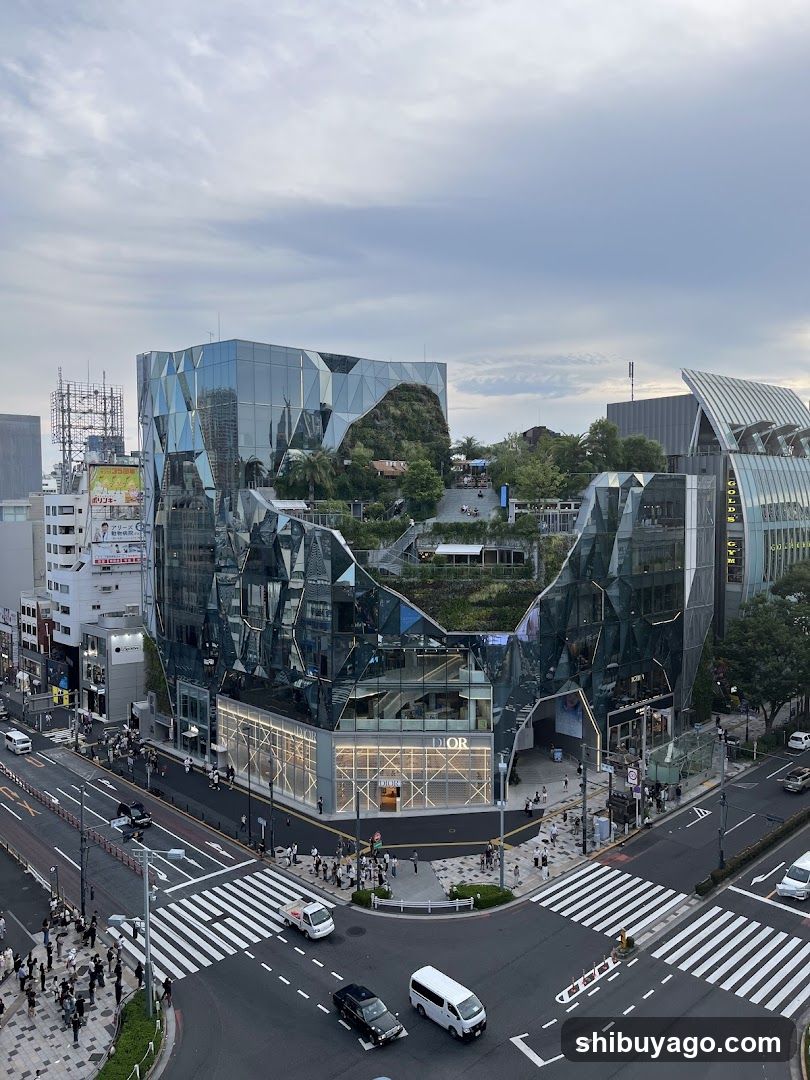 Urban Intersection with Modern Architecture