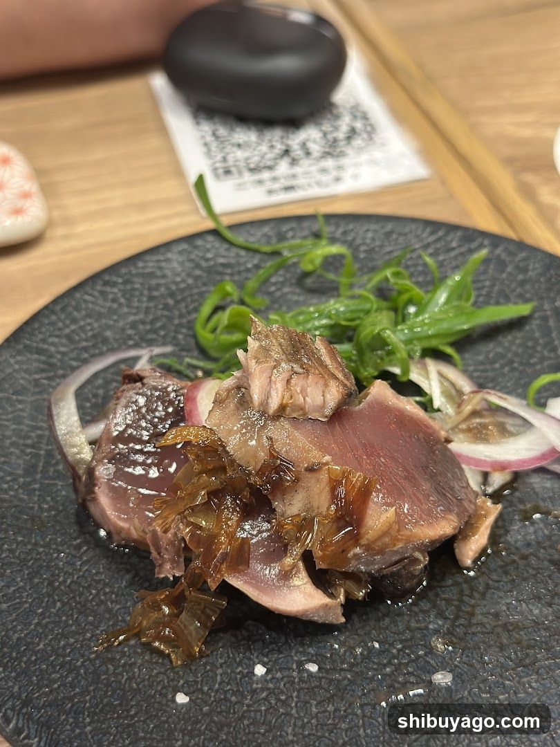Sliced Meat Dish with Garnish