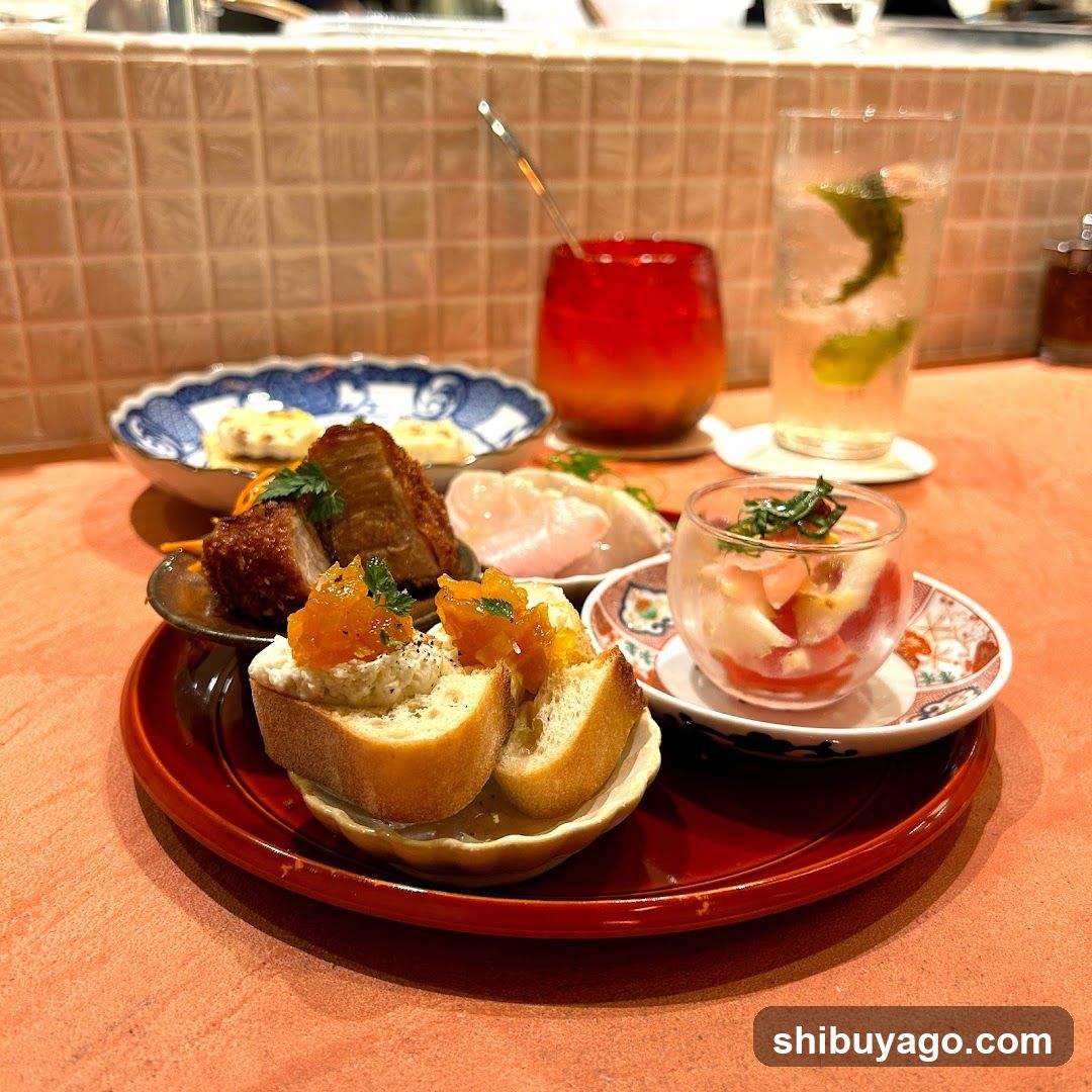 Appetizer Platter with Drinks