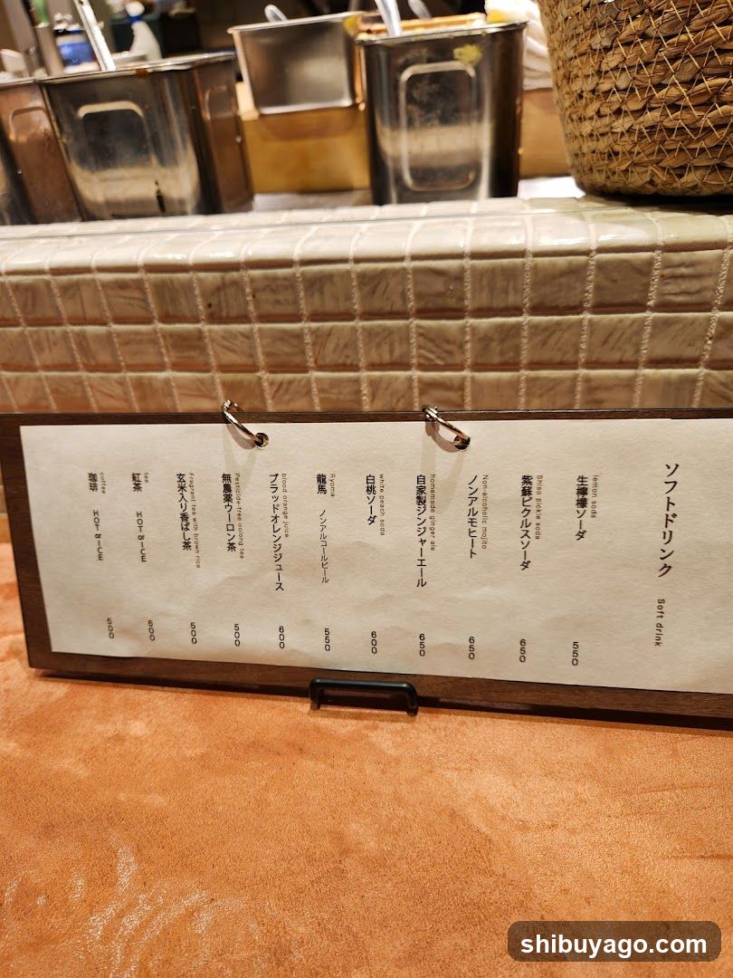 Soft Drink Menu Board