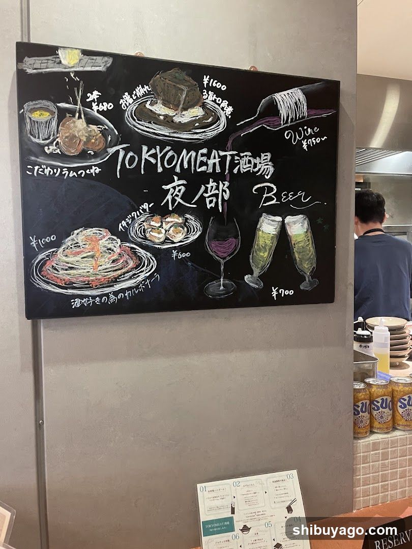Tokyo Meat Bar Menu Board
