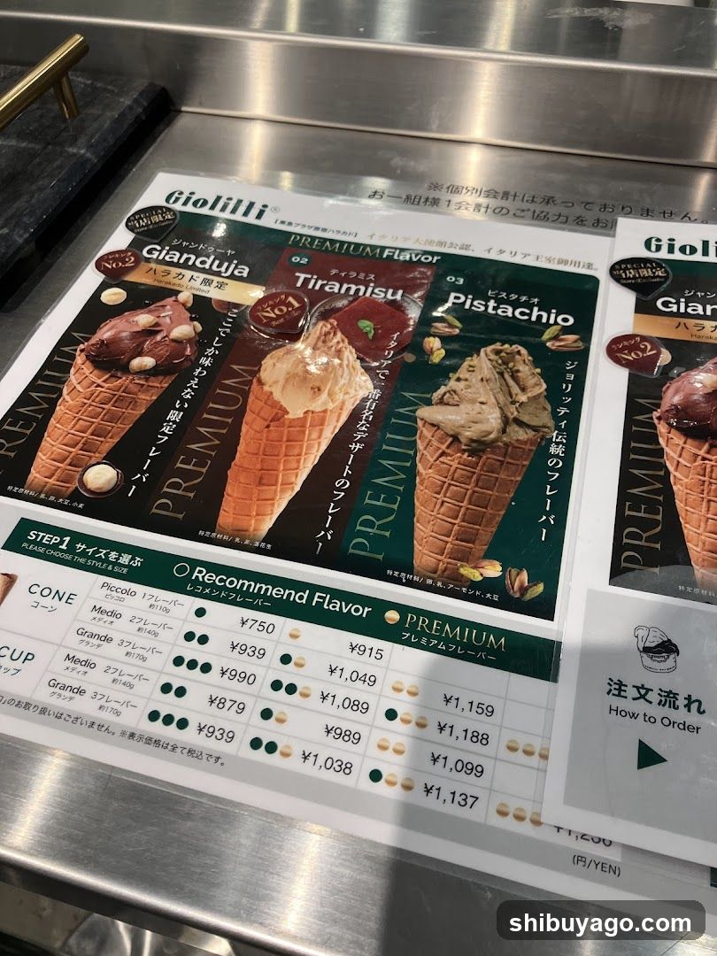 Giolilli Premium Ice Cream Menu