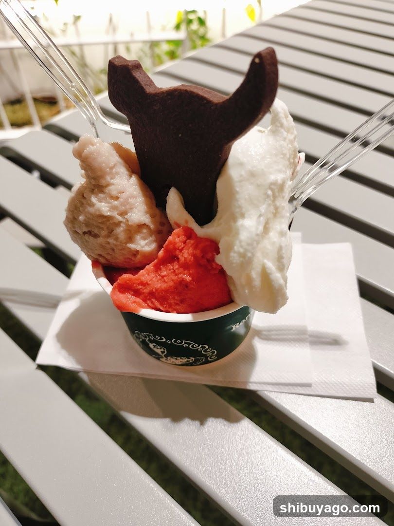 Ice Cream Dessert with Chocolate Cookie