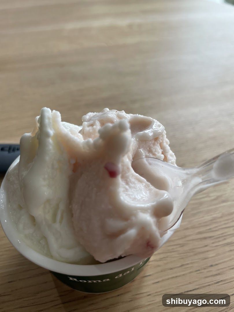 Gelato in a cup