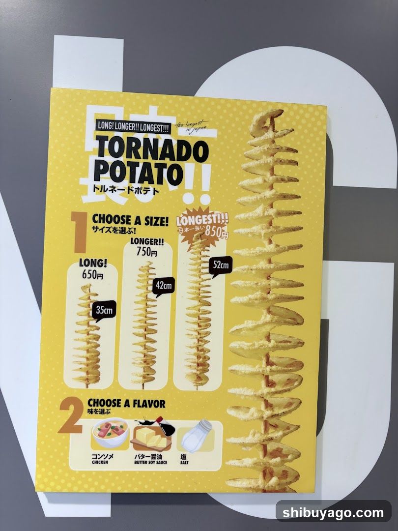 Tornado Potato Menu Poster