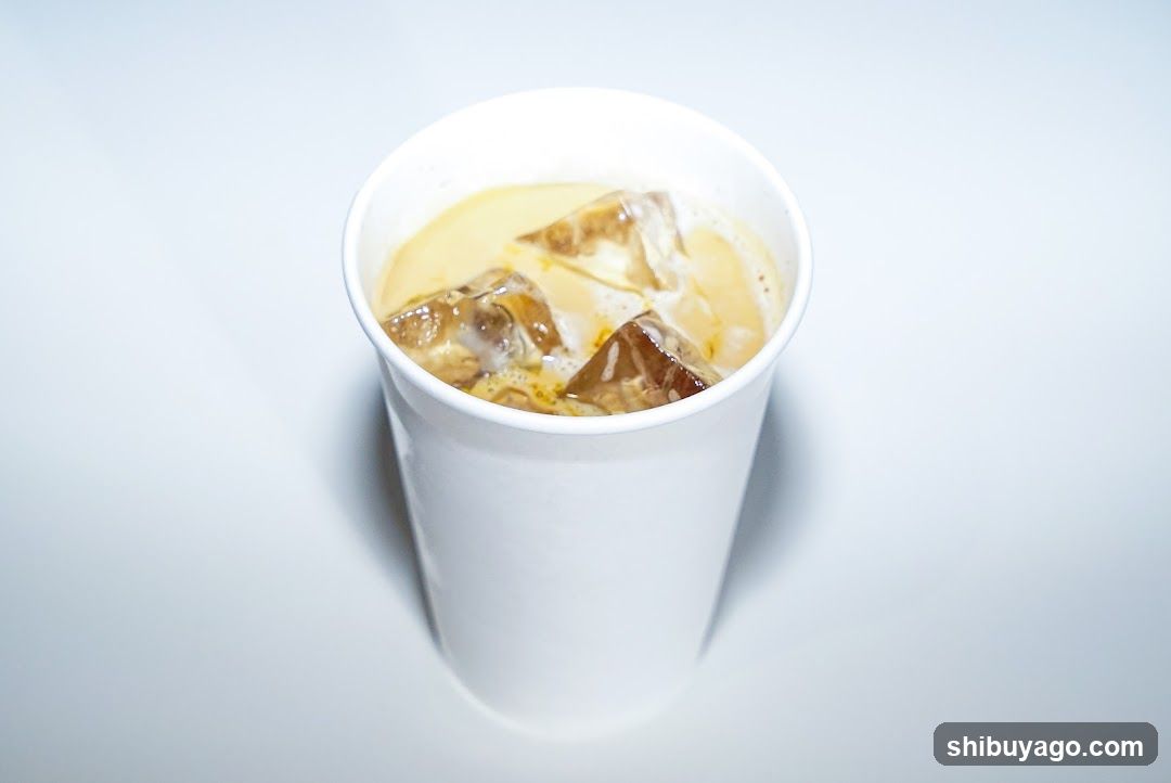 Iced Coffee in White Cup