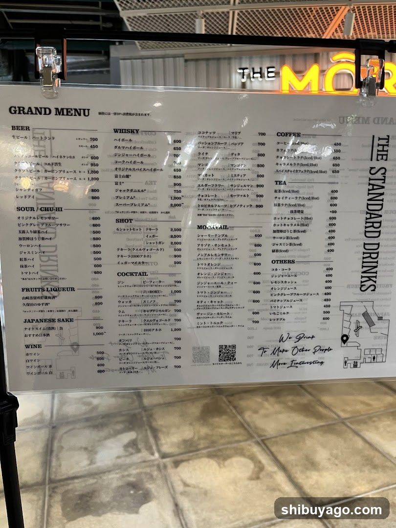 Grand Menu & Standard Drinks