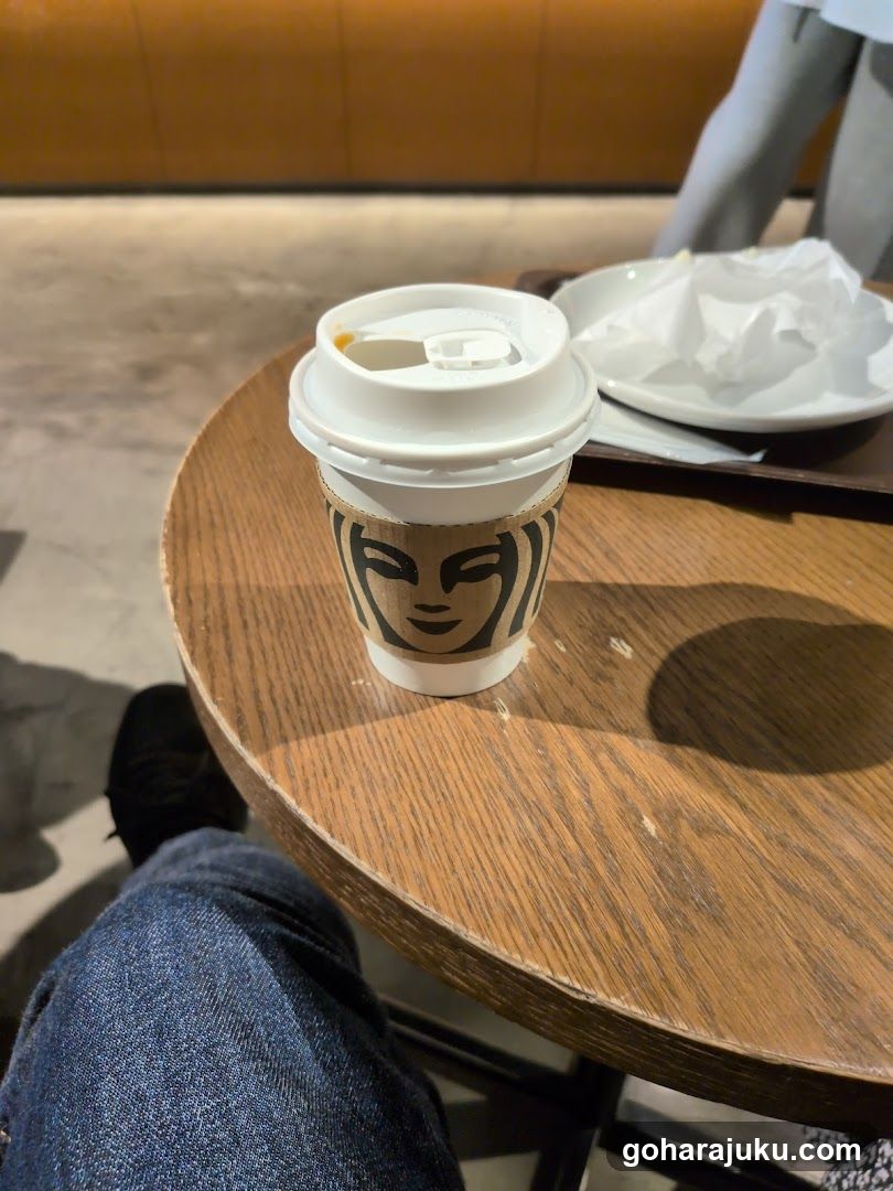 Starbucks Coffee Cup on Wooden Table