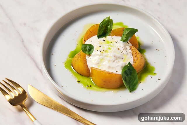 Baked Potatoes with Ricotta and Basil