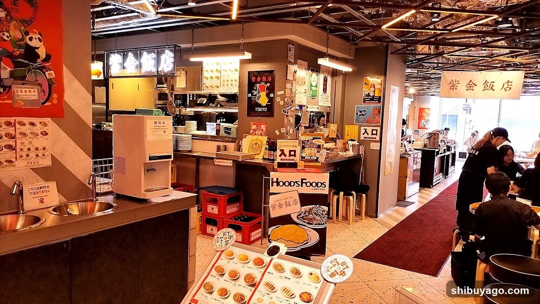 Restaurant Interior with Counter and Staff