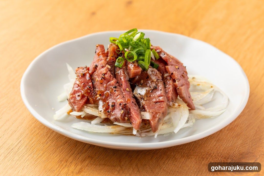 Sliced Meat with Scallions and Onions