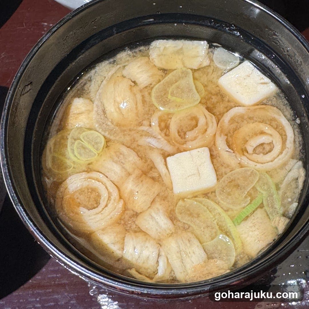 Bowl of Soup with Tofu and Scallions