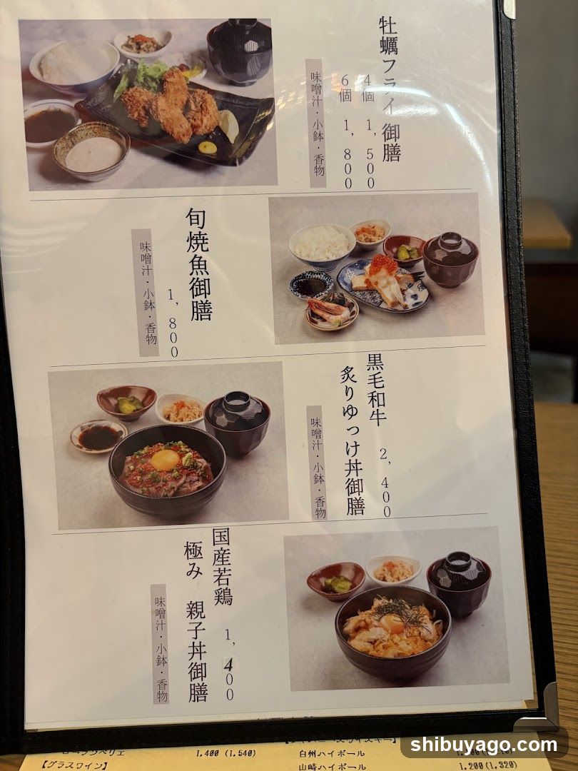 Japanese Restaurant Menu