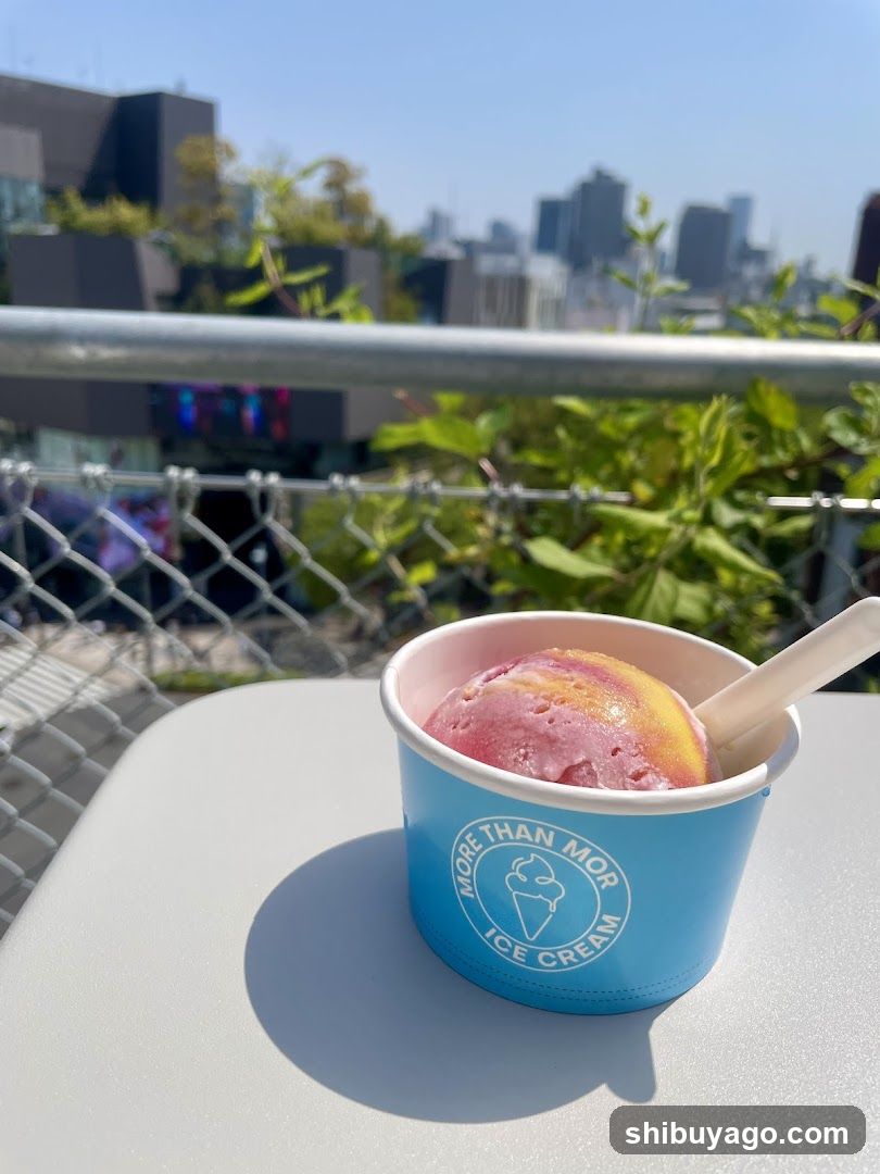 Ice Cream Cup with City View