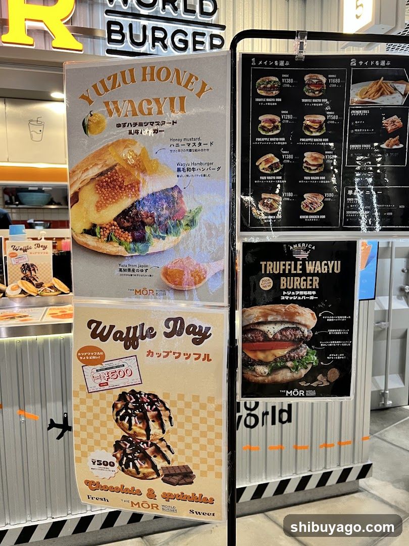 Burger and Waffle Display