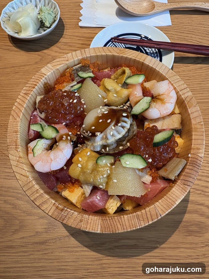 Sushi Bowl with Seafood Toppings