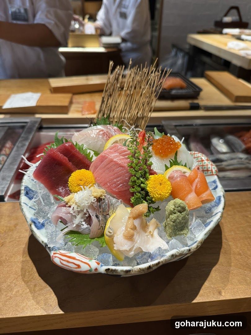 Sashimi Platter with Ice and Garnish