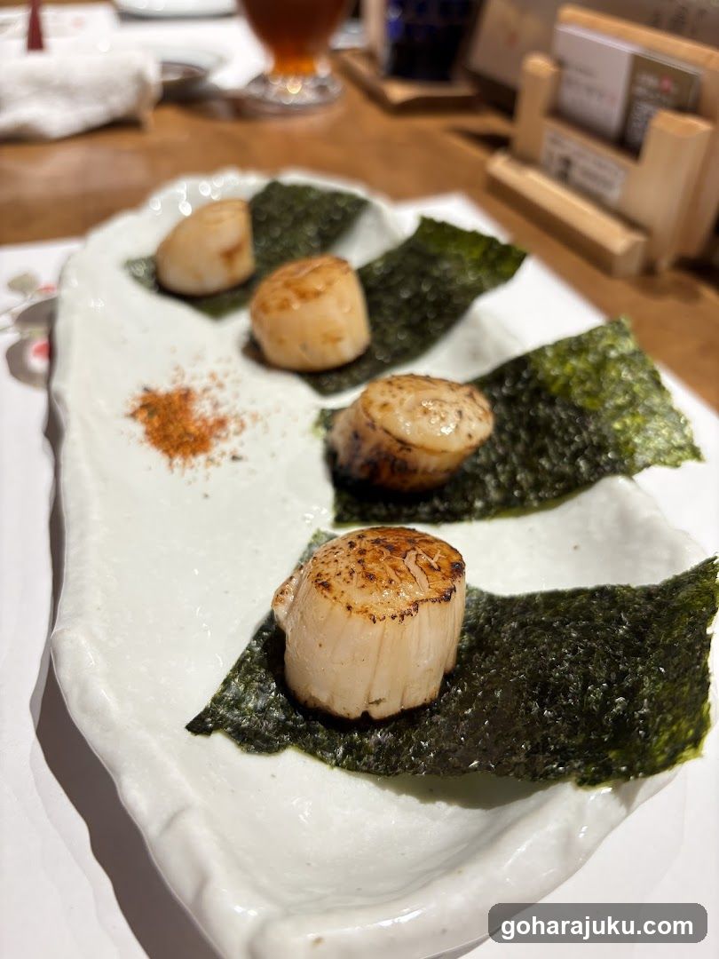 Seared Scallops on Nori