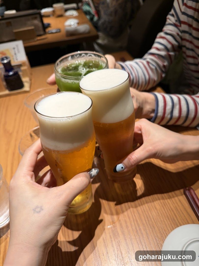 Beer Toast in a Restaurant